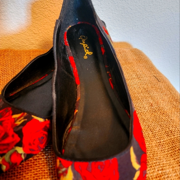 Qupid Rose Floral Ballet Flats Size 7 - Picture 2 of 7